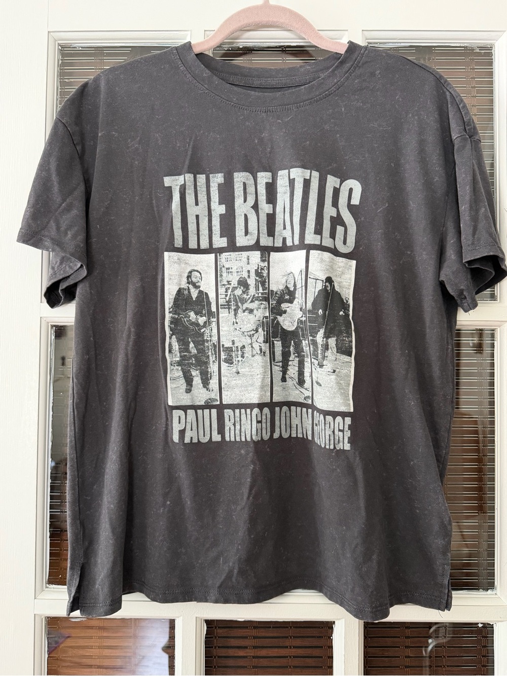 And Now This Women’s M The Beatles Band Gray Short Sleeve T-shirt | SKU 0403